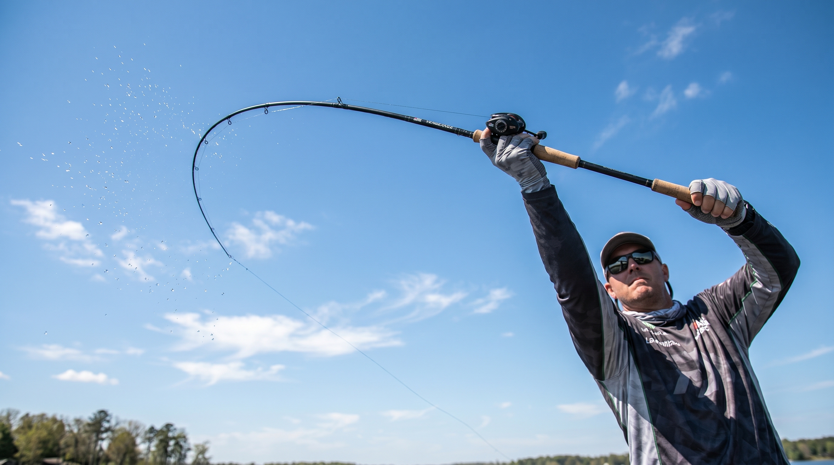 Abu Garcia Vengeance Casting Rod Action Shot