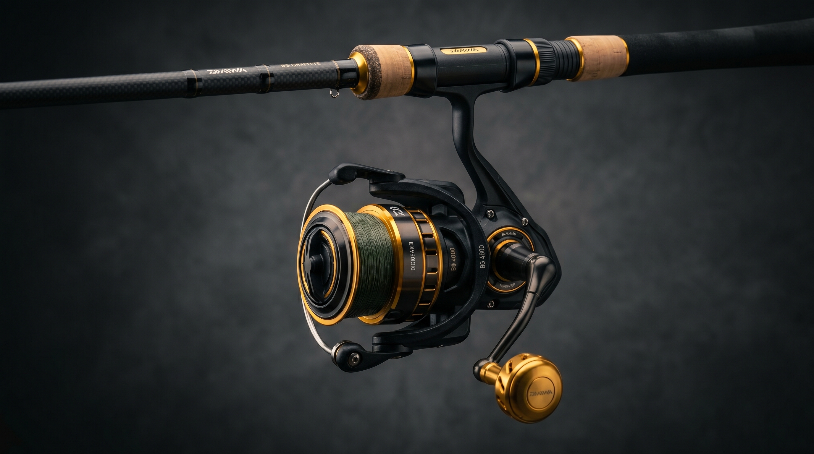 Daiwa BG 4000 Spinning Reel black anodized aluminum