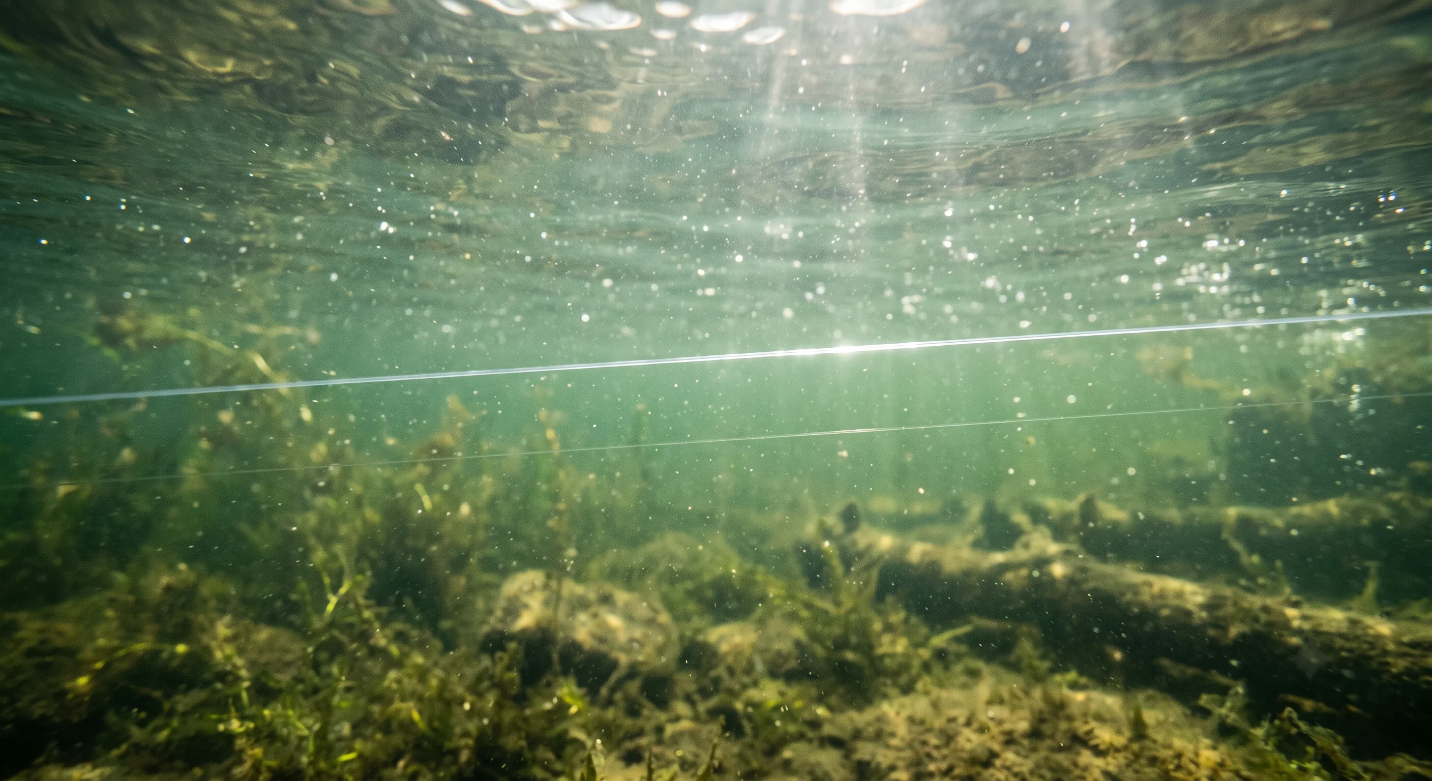 Underwater light refraction comparison of monofilament and fluorocarbon lines
