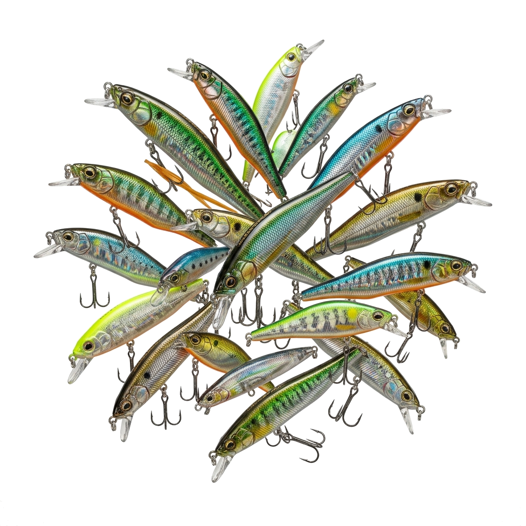 Signature fishing lures with UV reflective action