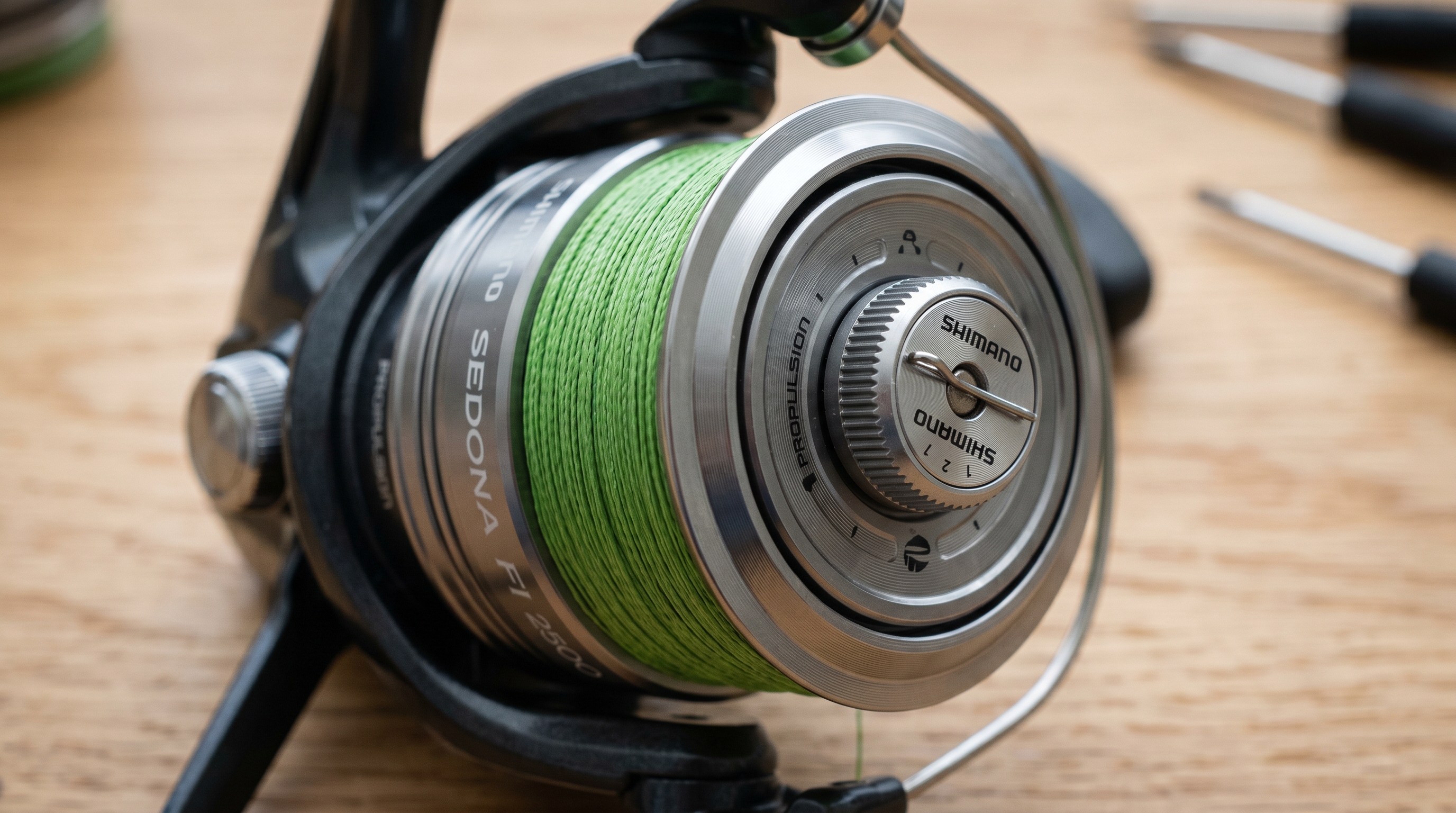 Shimano Sedona FI macro gearing and spool detail