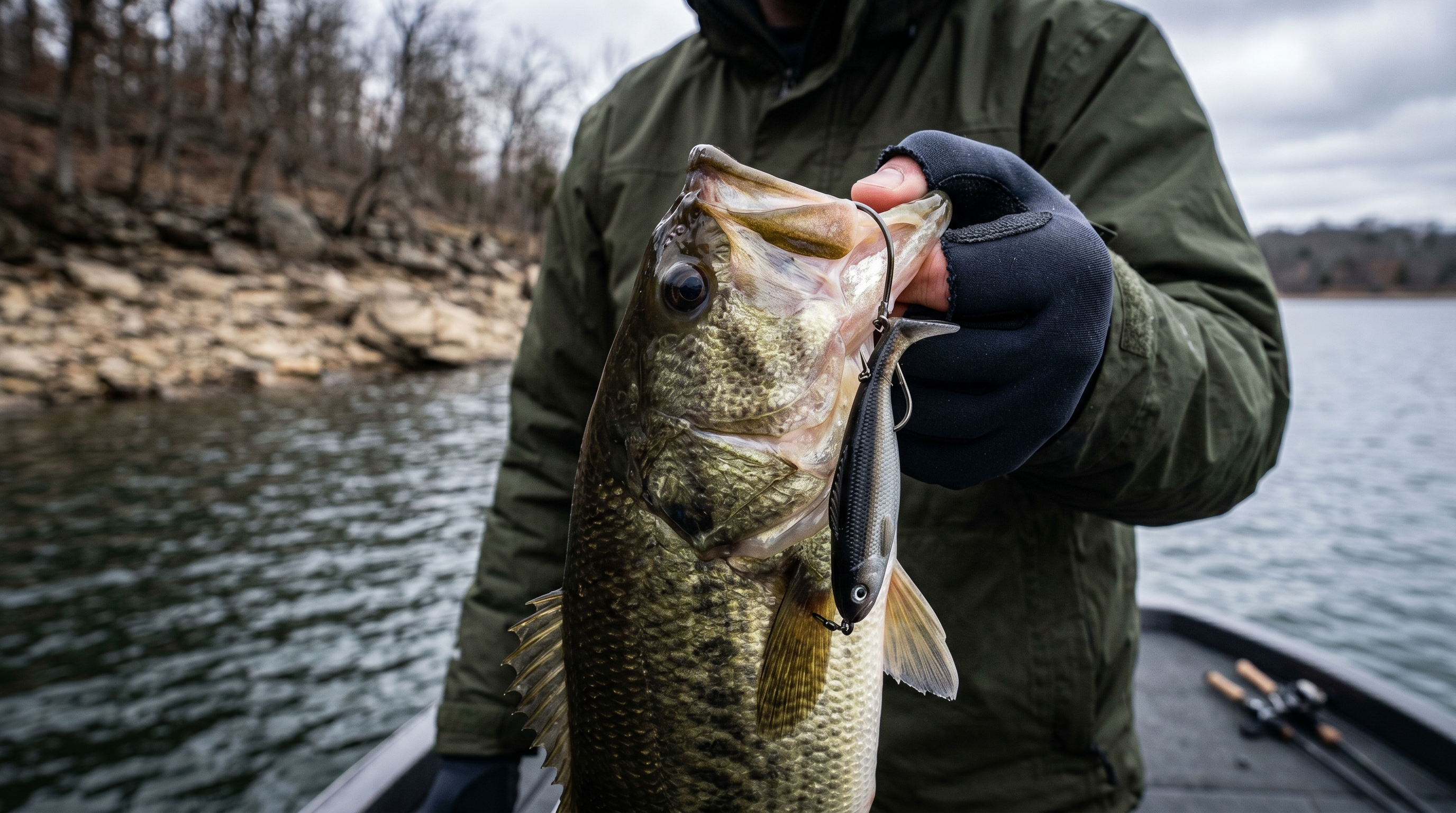 TRUSCEND Shadtale swimbait action test on the water
